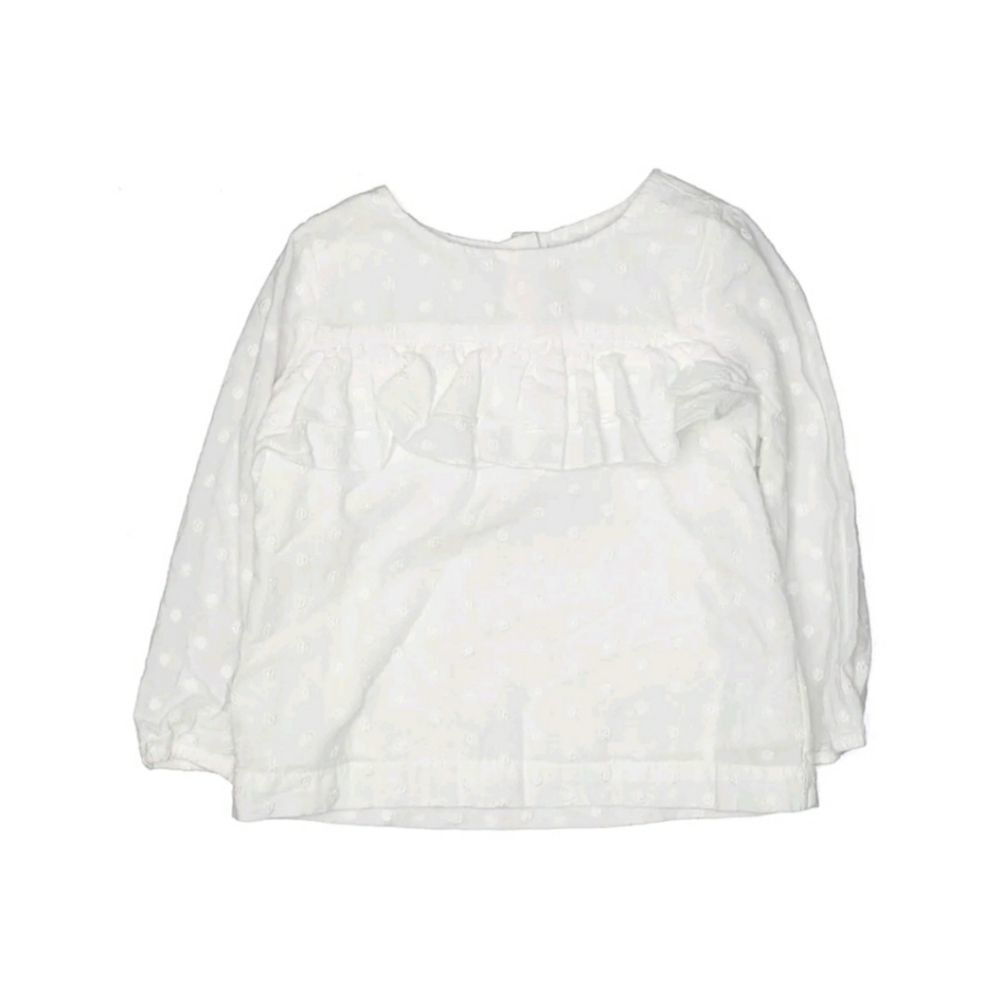 Gymboree Girls White Long Sleeve Blouse 2T
